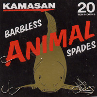 Kamasan Animal Barbless Spade End Hooks Size 20