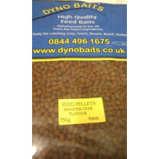 MONSTER CRAB FLAVOUR FEEDER PELLETS 4mm DYNO BAITS 750g bag