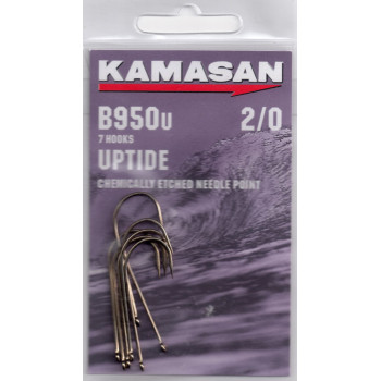 KAMASAN B950u UPTIDE SEA HOOKS SIZE 2/0 ( pack of 7 hooks )