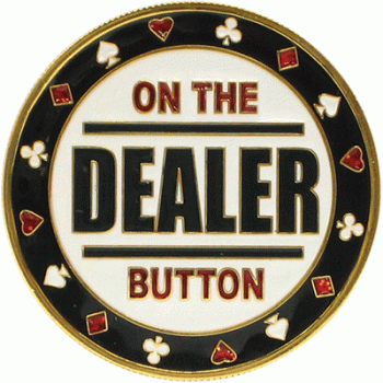 39mm stylish brass coin Poker Card Guards, On the Dealer Card Guard