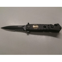 7 inch Lock Knive Action Tactical Rescue Knives P-530-MP-B (Military Police) MP (Black)