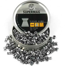 RWS Supermag flat head .177 calibre air gun pellets 4.50mm 9.30 grains tin of 500