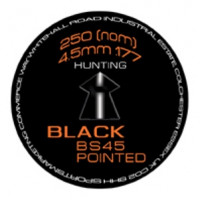 SMK BS45 BLACK Pointed Head Hunter .177 Calibre Air Gun Pellets 8.5 grains tin of 250