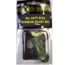 Sixth Sense Ready Made Carp Rigs ANTI-ROLL BARBLESS GREEN 3oz