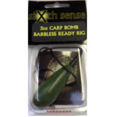 Sixth Sense Ready Made Carp Rigs CARP BOMB BARBLESS GREEN 2oz