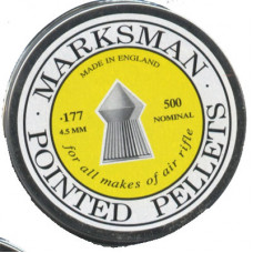 Marksman Pointed .177 calibre Air Gun Pellets 8.87 grains Tin of 500