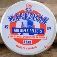 Marksman Round Head .22 calibre Air Gun Pellets 14.00 grains Tin of 500