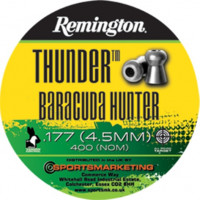 Remington Thunder BARACUDA HUNTER .177 calibre Hollow Point Air Gun Pellets 10.49 grains Tin of 400